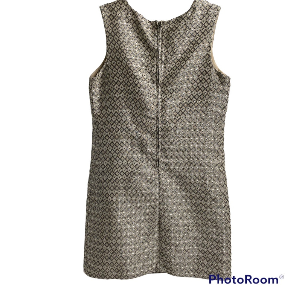 Max Studio Beige and Black Patterned Midi Dress - Picture 3 of 15